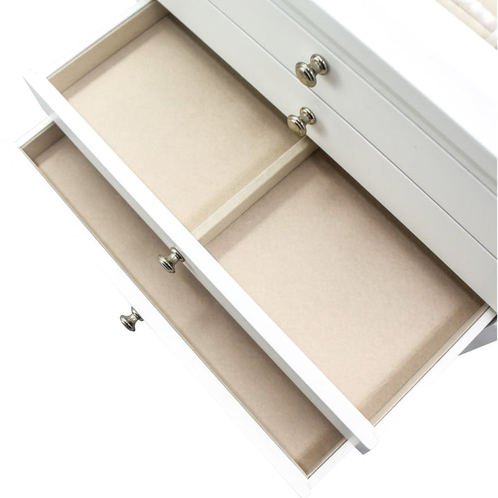 Elegant Jewelry Box Charlton Home® Finish: White