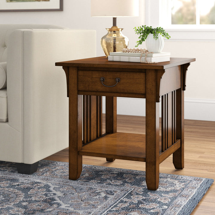 Schubert End Table with Storage Three Posts™