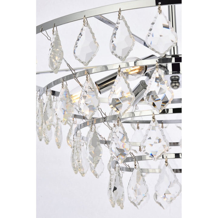 Marina 6 - Light Unique Tiered Chandelier with Crystal Greyleigh™ Size: 58" H x 24" W x 24" D Finish: Chrome