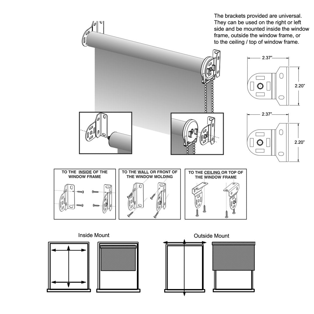 Oyster Blackout Roller Shade Harbor Shades Width: 48", Length: 60"