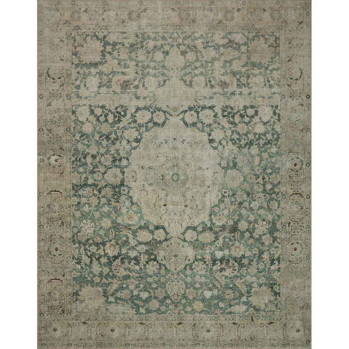 Magnolia Home By Joanna Gaines X Loloi Sinclair Machine Washable Jade / Sand Area Rug Magnolia Home by Joanna Gaines x Loloi Rug Size: Rectangle 5' x 7'