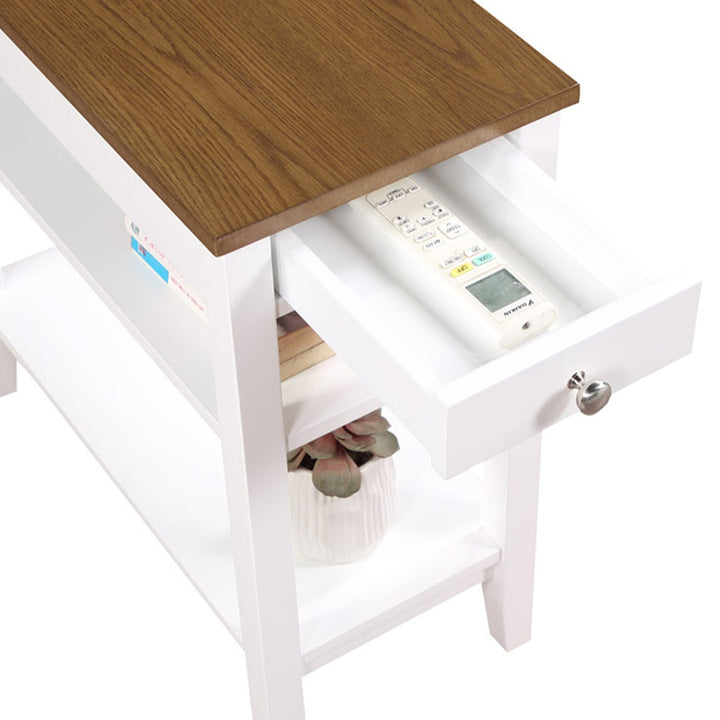 Carbin End Table with Drawer and Shelves Winston Porter Color: Driftwood