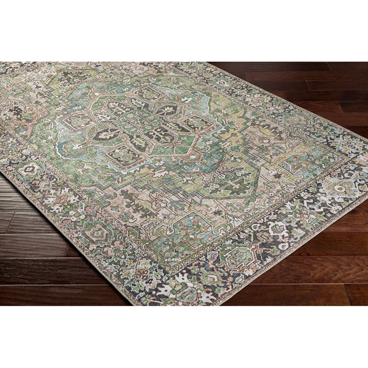 Albion Oriental Black/Green/Ivory Area Rug Mistana™ Rug Size: Rectangle 2'3" x 3'9"