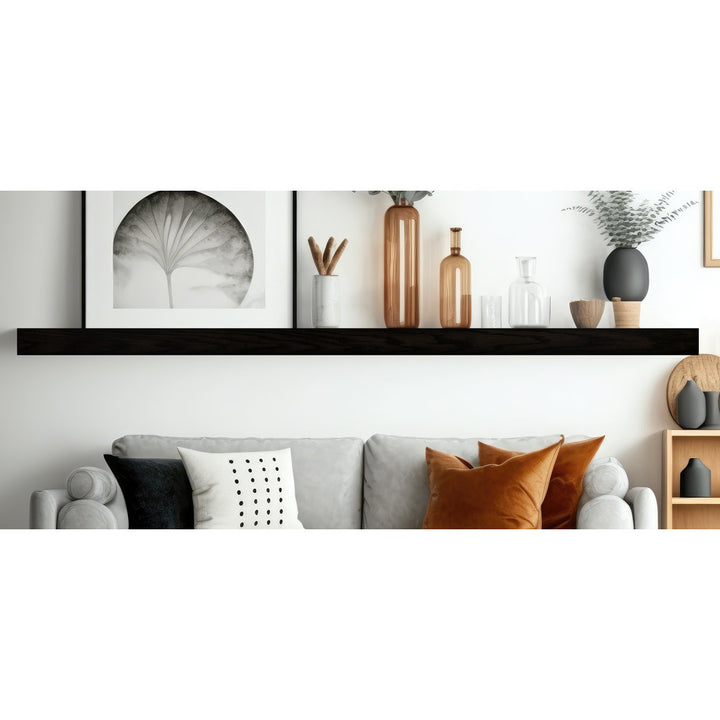 Rayne Floating Shelves Latitude Run® Size: 3" H x 66" W x 4" D Finish: Black