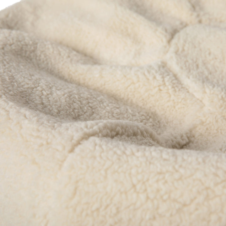 Classic Refillable Cotton Bean Bag Chair Mack & Milo™ Size: Small Body Fabric: Natural Sherpa Cotton Twill