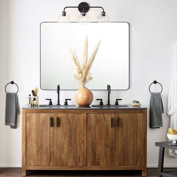 Kengston Modern & Contemporary Rectangular Bathroom Vanity Mirrors 17 Stories Size: 40" x 30" Finish: Brushed Nickel