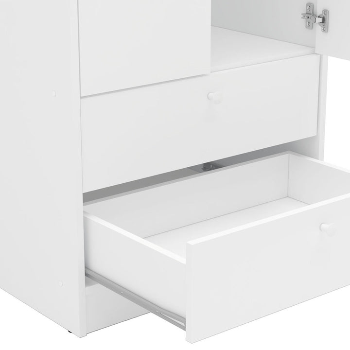 Rhiannon 2 Door Armoire with 2 Drawers Zipcode Design™ Color: White