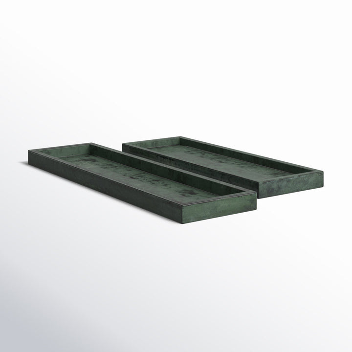 Alina 2 Piece Ottoman Tray Set Birch Lane™ Color: Green