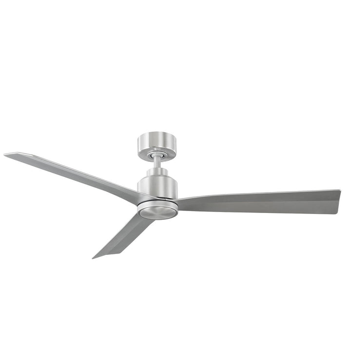52" Smart Home Compatible 3 Blade Smart Ceiling Fan with Remote WAC Limited Fans Finish: Brushed Aluminum, Accessories: Without Light Kit