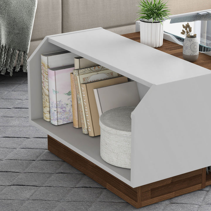 Dundas Block Coffee Table with Storage Wade Logan®