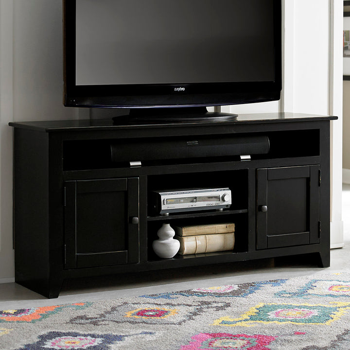 TV Stand for TVs up to 65" Red Barrel Studio® Color: Black