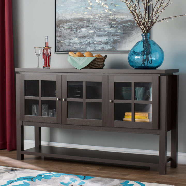 Tyndalls Park Turcotte 59" Wide Buffet Table Laurel Foundry Modern Farmhouse® Color: Dark Walnut