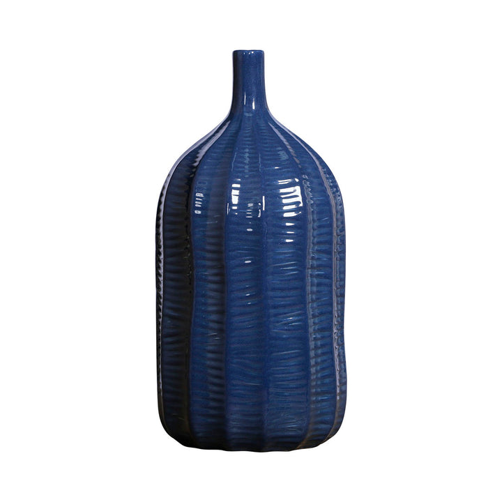 Morriston Blue 14" Glass Table Vase Birch Lane™