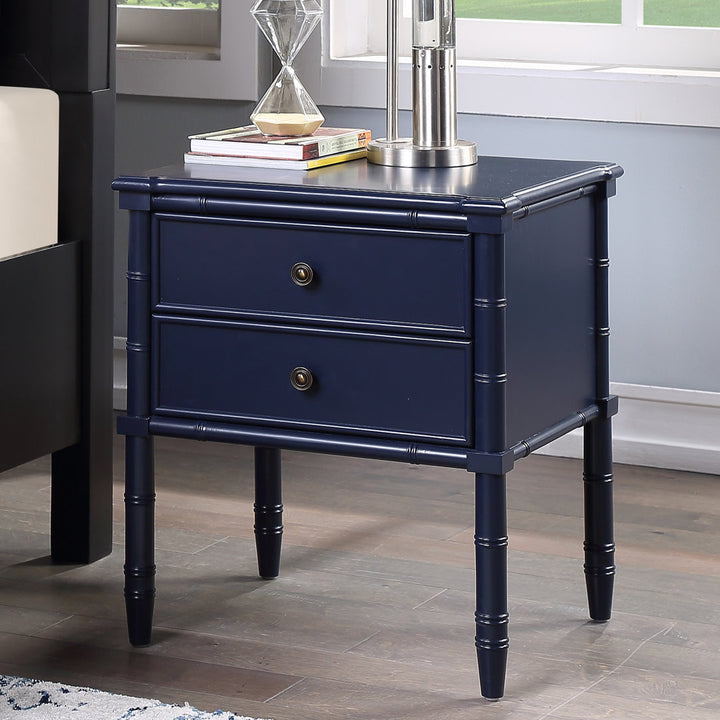 Peggy 2-Drawer Nightstand Three Posts™ Color: Blue