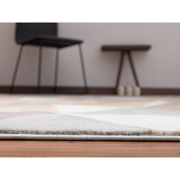 Jenifry Geometric Beige/Blue/Orange Area Rug Corrigan Studio® Rug Size: Rectangle 7'9" x 10'2"