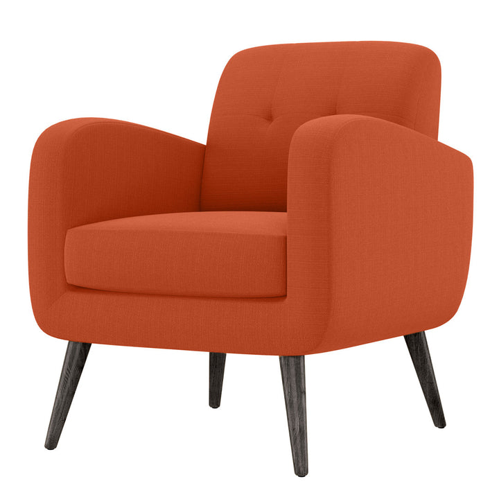 Caleena 29.5" Wide Tufted Armchair Wade Logan® Fabric: Orange Polyester