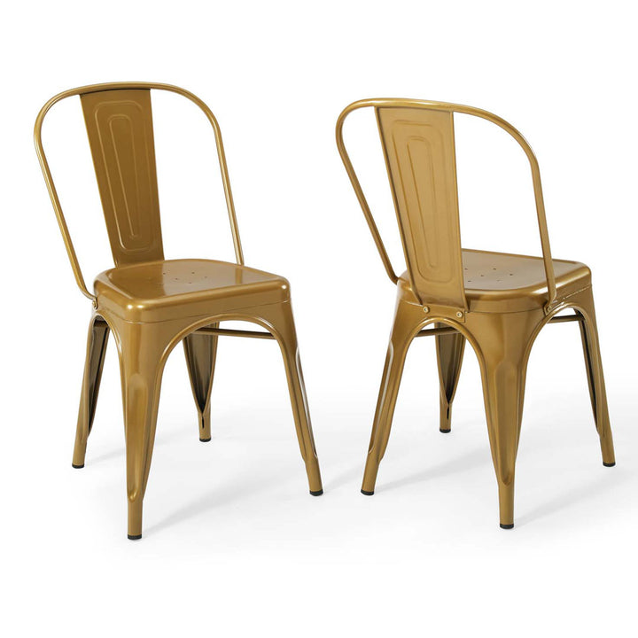 Promenade Bistro Dining Side Chair by Modway (Set of 2) Modway Color: Gold