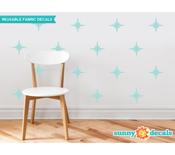 Schroeder Retro Stars Fabric Wall Decal (Set of 22) Zoomie Kids Color: Light Gray