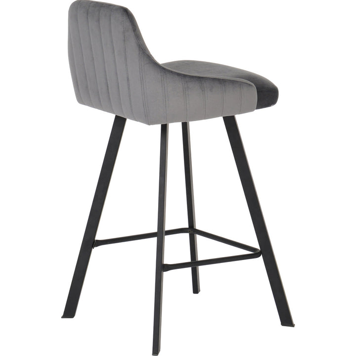 Mabton 25.5" Counter Stool (Set of 2) House of Hampton® Upholstery: Gray Velvet