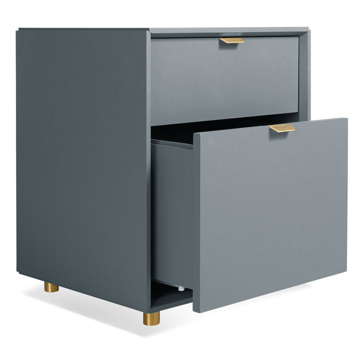 Dang 2 - Drawer Vertical Filing Cabinet Blu Dot Color: Marine Blue