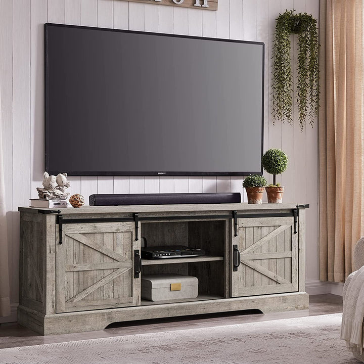 Bryndee Farmhouse TV Stand, Entertainment Center for TVs up to 75" Gracie Oaks Color: Light Rustic Oak