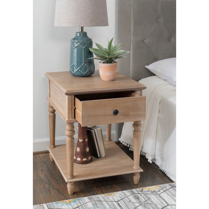 Birkley End Table with Storage Drawer Sand & Stable™ Color: Natural