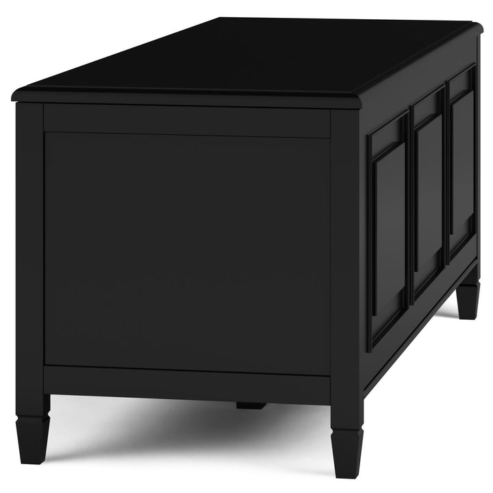 Connaught Wood Flip Top Storage Bench Simpli Home