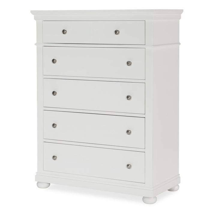 Eliana 5 Drawer 38" W Solid Wood Chest Birch Lane™ Color: Natural White