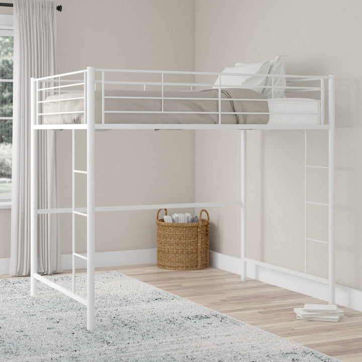 Elita Full Metal Loft Bed by Viv + Rae™ Isabelle & Max™ Bed Frame Color: White
