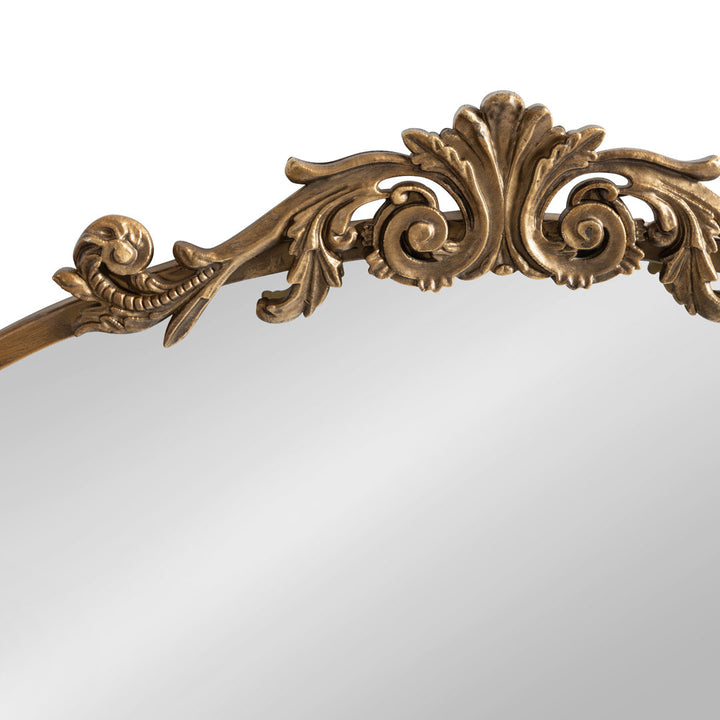 Anglo Arendahl Traditional Accent Mirror Fleur De Lis Living Size: 42" x 23.5" Finish: Gold