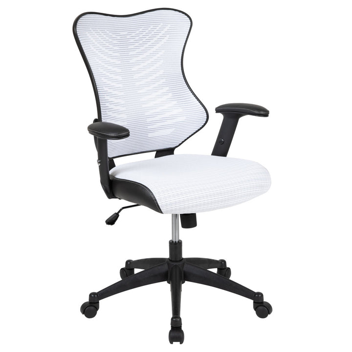 Siwar High-Back Designer Ergonomic Office Chair with Adjustable Armrests by Flash Furniture Flash Furniture Upholstery Color: White