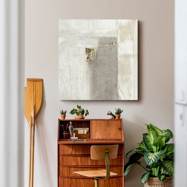 'Neutral Gold II' - Wrapped Canvas Print Mercer41 Size: 32" H x 32" W x 1" D