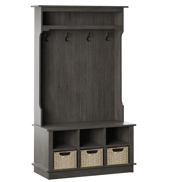 Bridget Hall Tree with Open Storage Sand & Stable™ Color: Weathered Gray