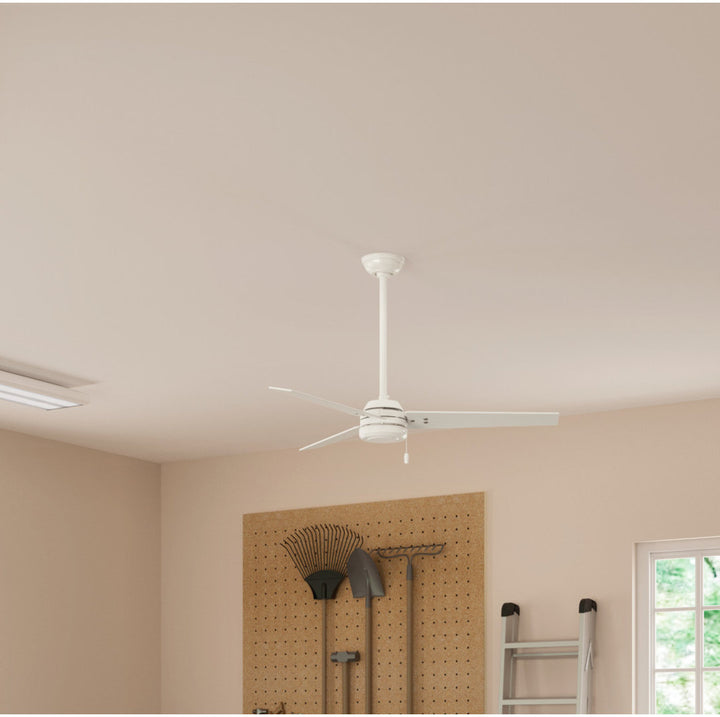 44" Cassius 3 - Blade Outdoor Standard Ceiling Fan with Pull Chain Hunter Fan Finish: Fresh White