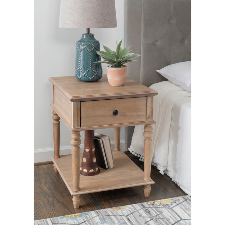 Birkley End Table with Storage Drawer Sand & Stable™ Color: Natural