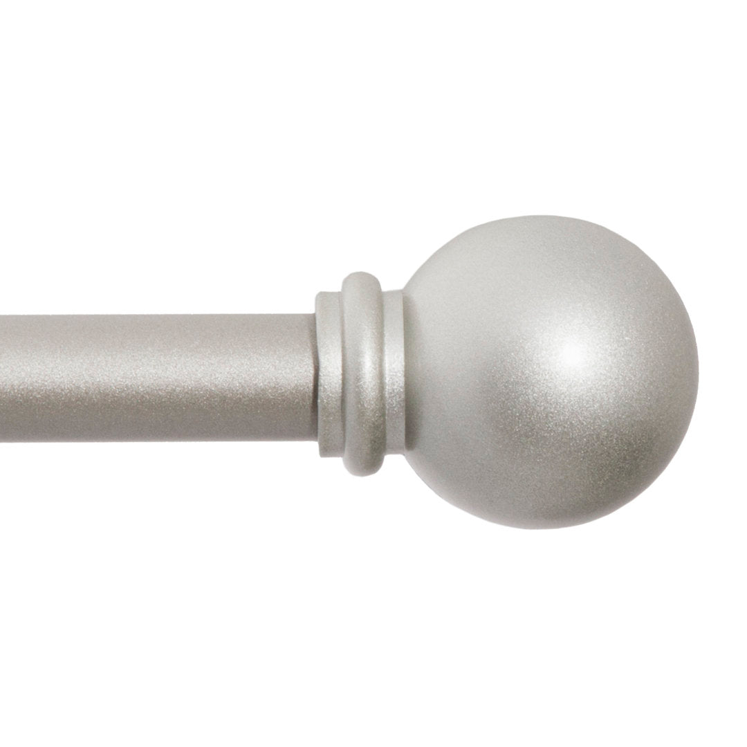Wayfair Basics Ball End Single Curtain Rod, 28-48" or 48-86" Adjustable Length, 5/8" Dia. Steel Wayfair Basics® Size: 28" - 48"  Finish: Brushed Nickel
