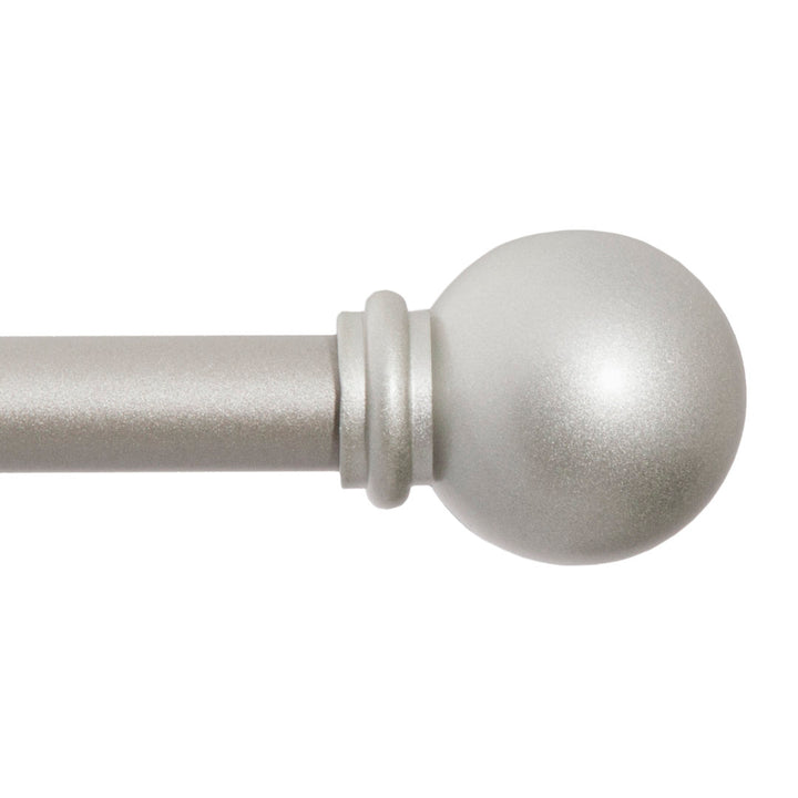 Wayfair Basics Ball End Single Curtain Rod, 28-48" or 48-86" Adjustable Length, 5/8" Dia. Steel Wayfair Basics® Size: 28" - 48"  Finish: Brushed Nickel