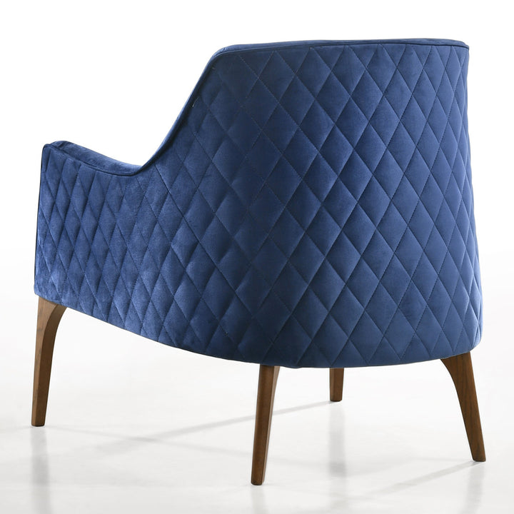 Upholstered Diamond Tufted Lounge Accent Chair Armchair Mercury Row® Fabric: Blue Velvet