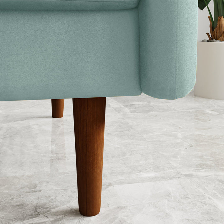 Anacapa 70" Velvet Round Arm Sofa Corrigan Studio® Fabric: Aqua Turquoise Velvet