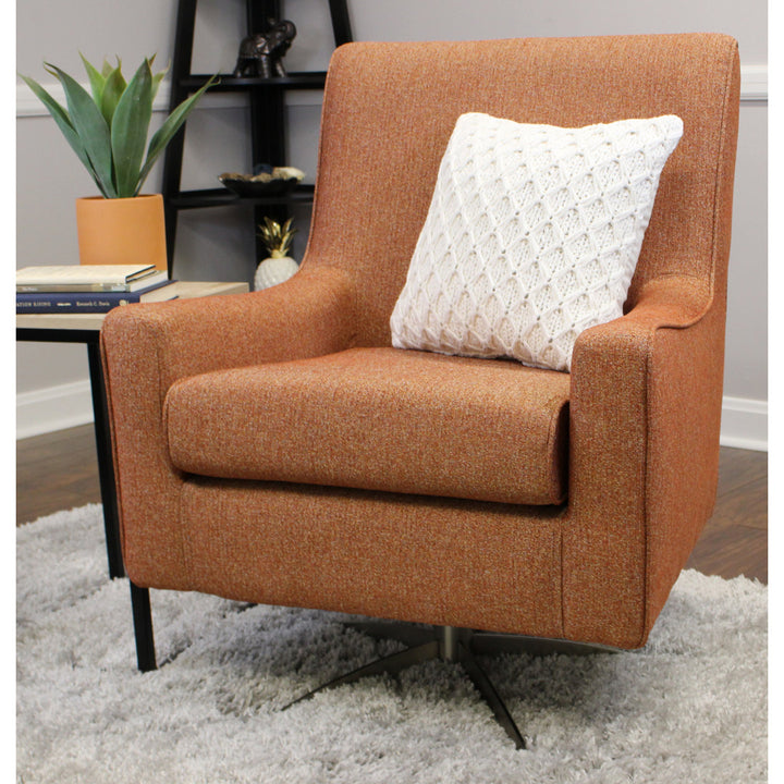 Basilina 26.25" Wide Swivel Armchair Wade Logan® Fabric: Terrace Autumn Polyester Blend