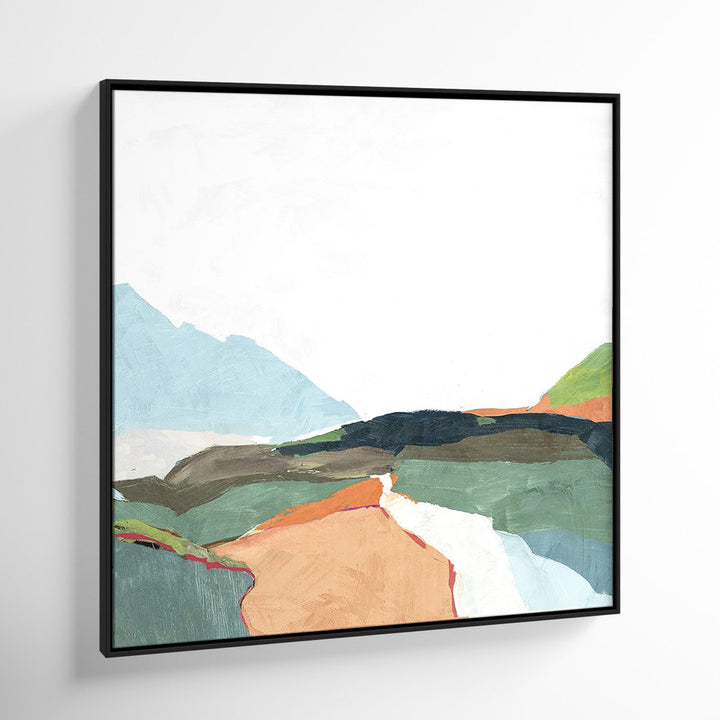 April Morning - Floater Frame Painting on Canvas Joss & Main Size: 37.5" H x 37.5" W x 2" D Format: Black