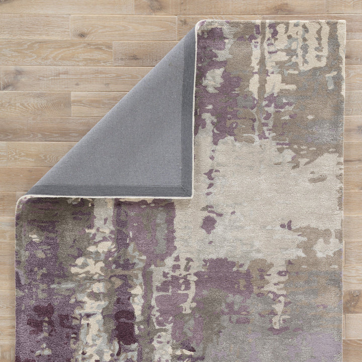 Fleishman Abstract Handmade Tufted Purple/Gray Area Rug 17 Stories Rug Size: Rectangle 2' x 3'
