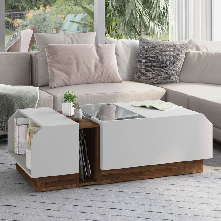 Dundas Block Coffee Table with Storage Wade Logan®