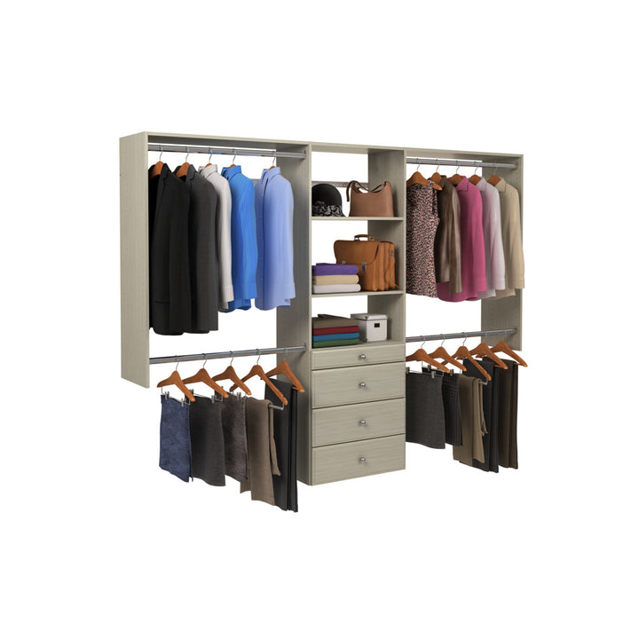 Grid 48'' - 96'' Closet System (Can Be Cut To Fit) Dotted Line™ Finish: Weathered Gray