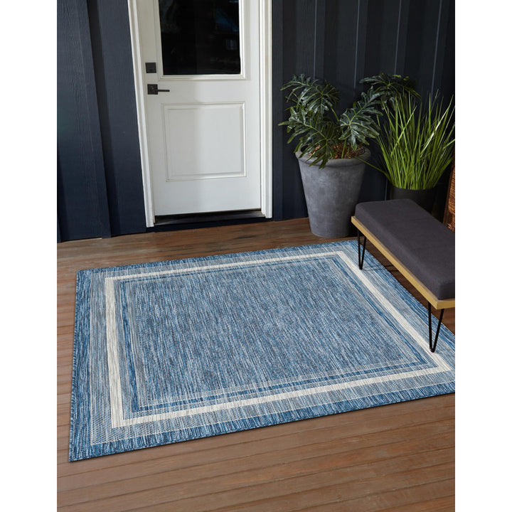 Swanee Blue Indoor / Outdoor Area Rug Arlmont & Co. Rug Size: Square 7'10"