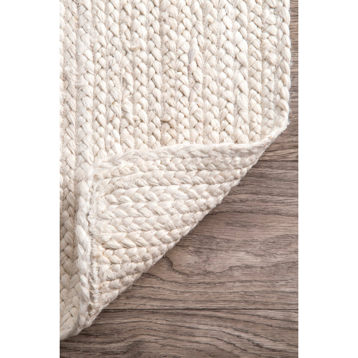 Cruise Handmade Braided Jute Area Rug in Off White Highland Dunes Rug Size: Rectangle 6' x 9'