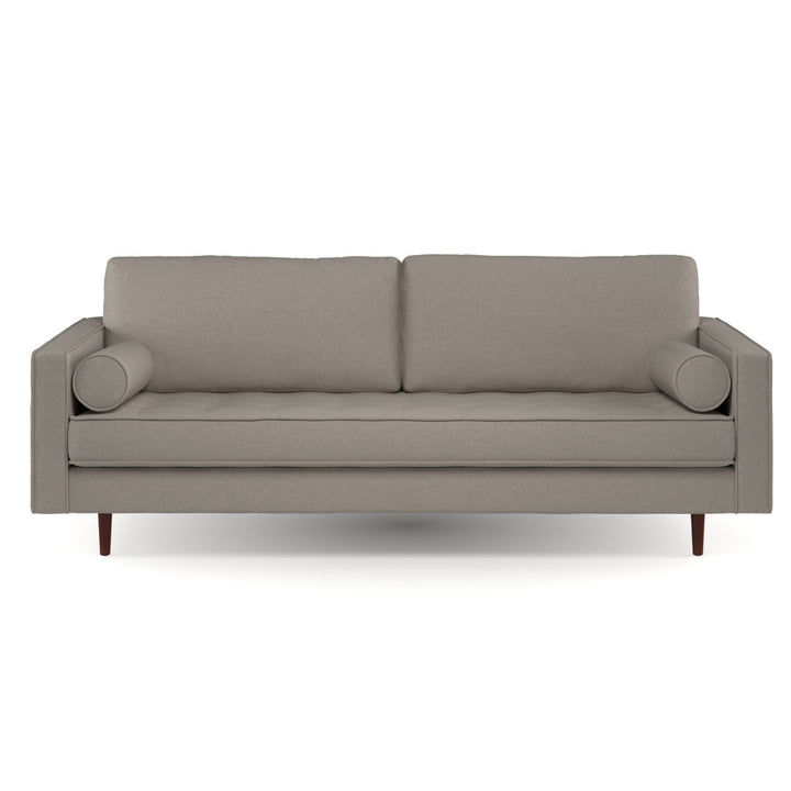 Geo 84" Upholstered Sofa AllModern Fabric: Grey Fabric
