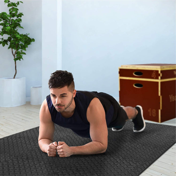 Exercise Mat Eva Foam Interlocking Tiles Protective Flooring For Gym Equipment And Cushion For Workouts 24 X 24X 0.4 Inch (Set of 6) Coofel