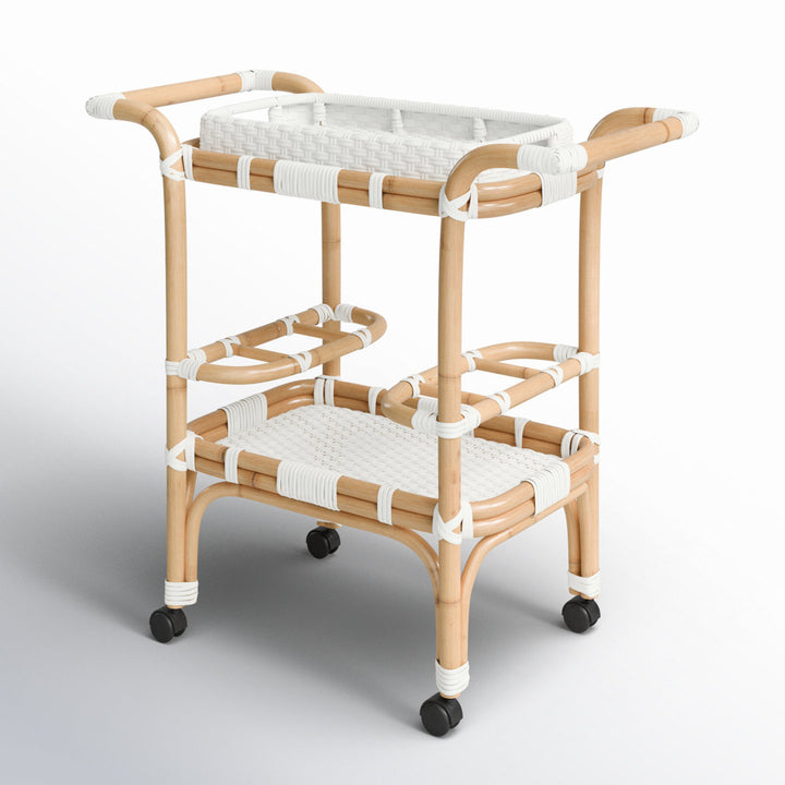 Domenica Bar Cart Joss & Main Top Color: White