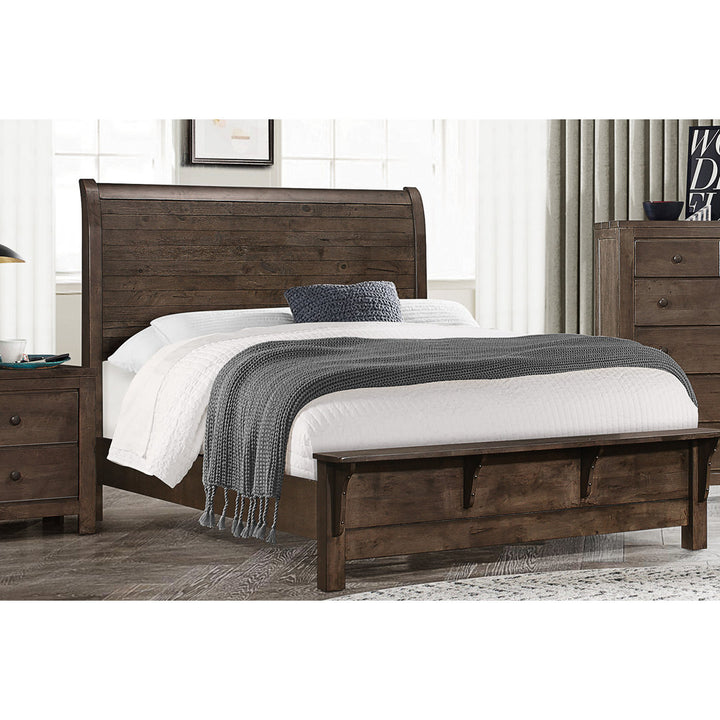Geohagan Solid Wood Low Profile Standard Bed Loon Peak® Size: Queen